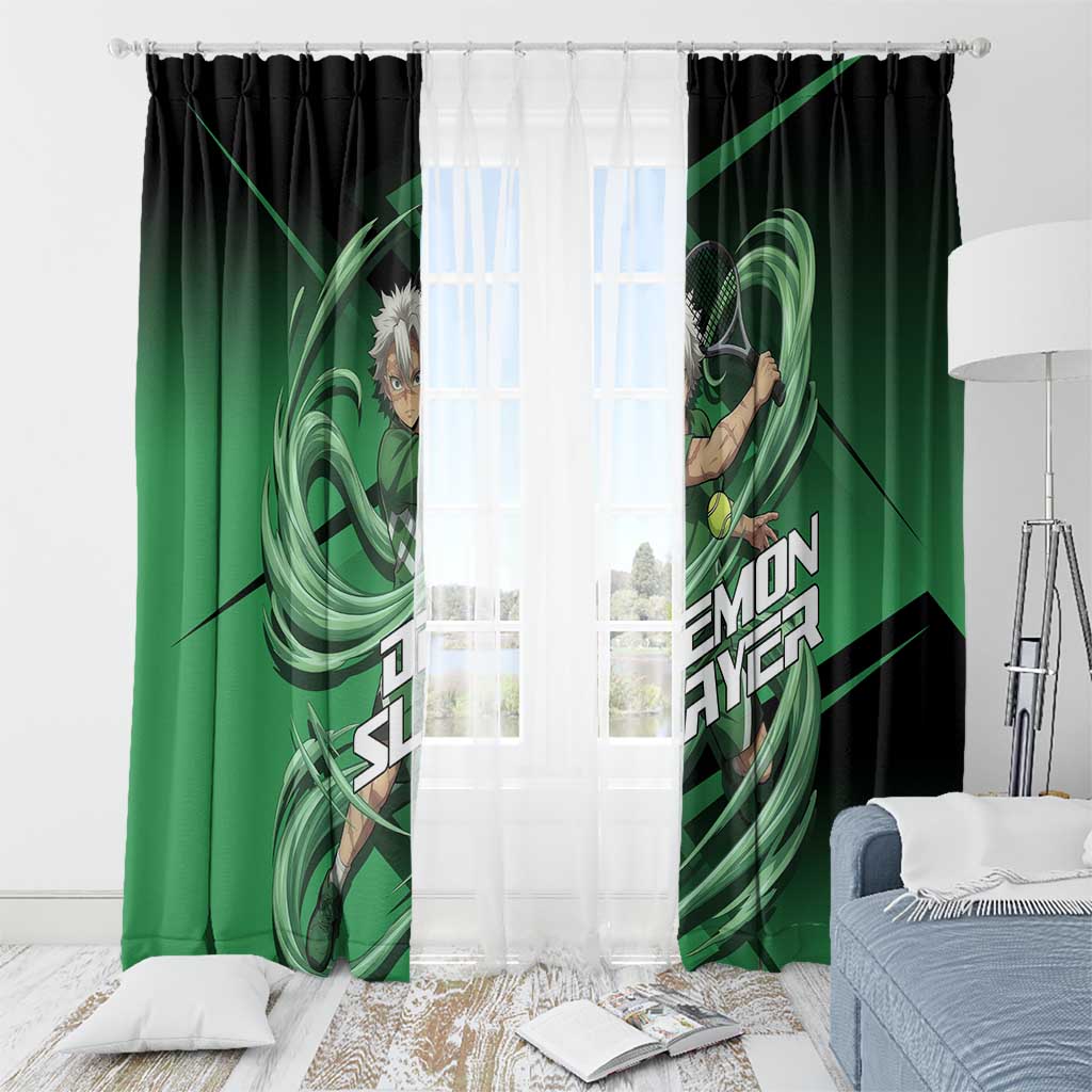 Sanemi Shinazugawa Wind Rally Window Curtain Sporty Anime Mashup Style