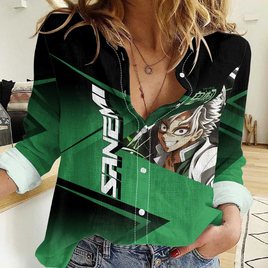 Sanemi Shinazugawa Wind Rally Women Casual Shirt Sporty Anime Mashup Style