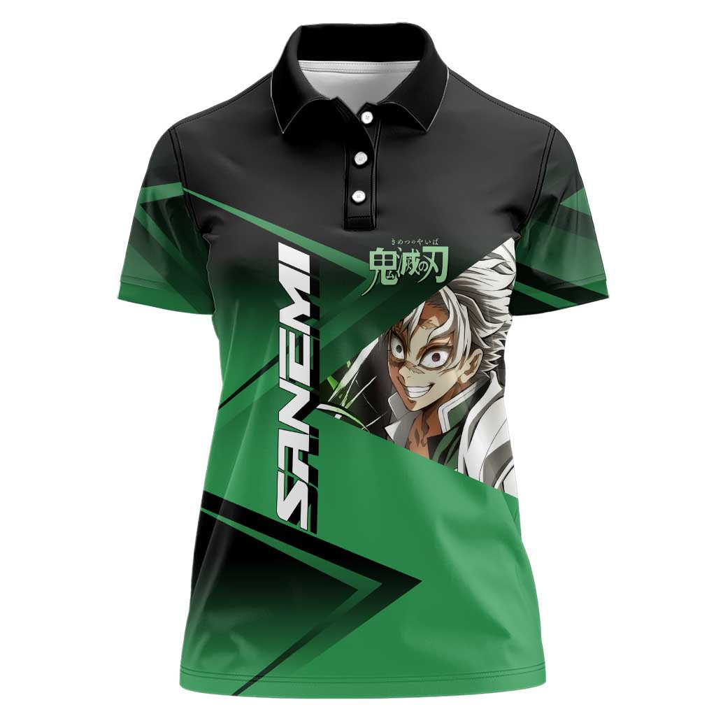 Sanemi Shinazugawa Wind Rally Women Polo Shirt Sporty Anime Mashup Style