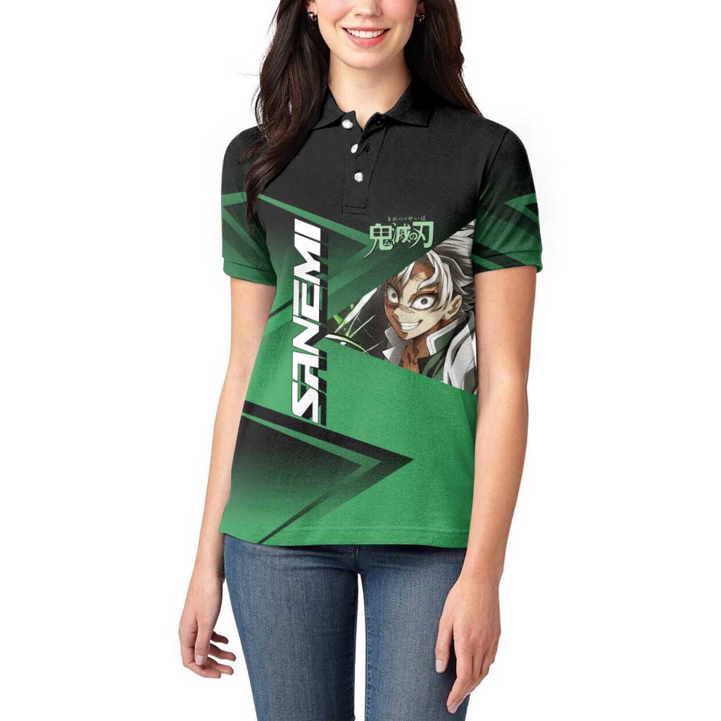 Sanemi Shinazugawa Wind Rally Women Polo Shirt Sporty Anime Mashup Style