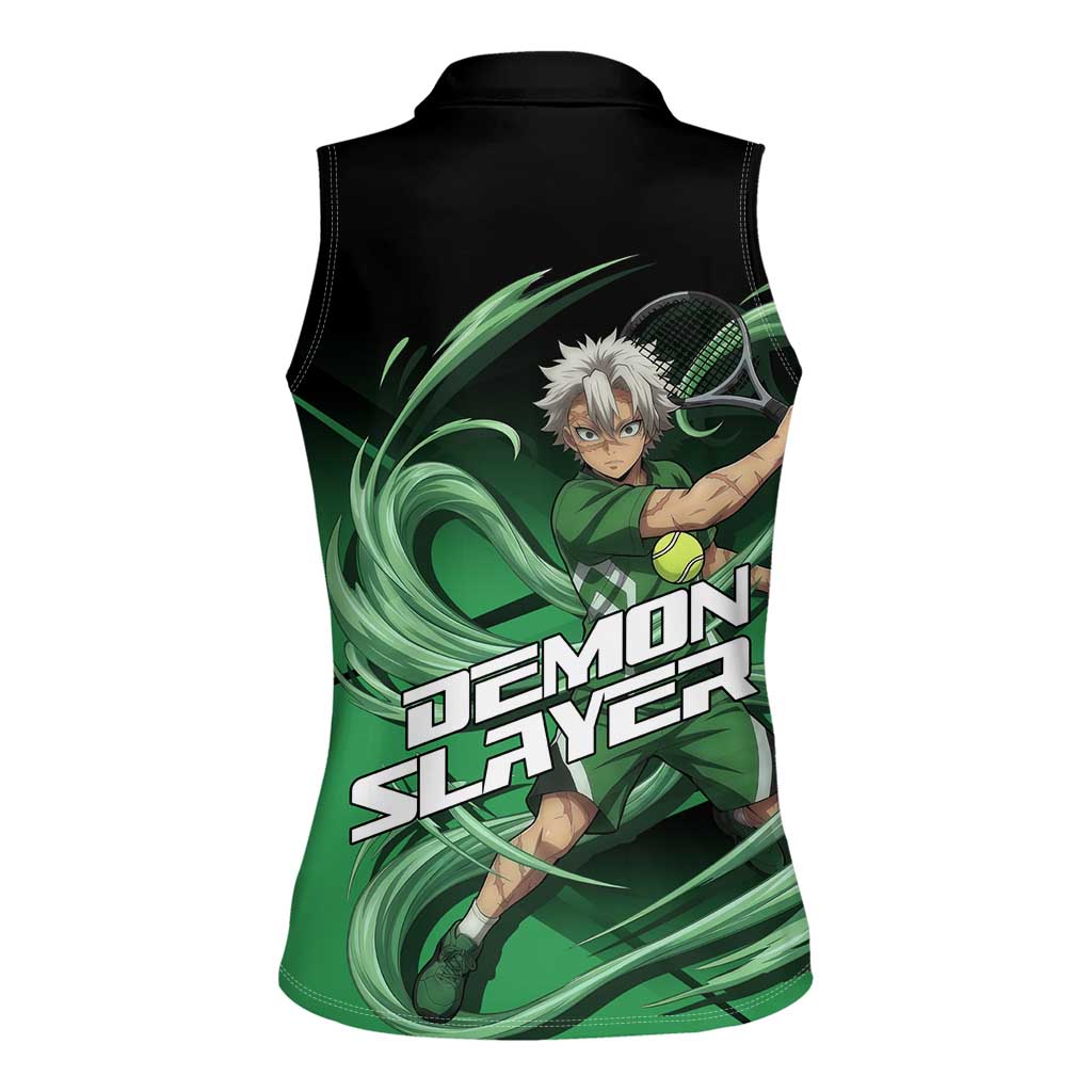 Sanemi Shinazugawa Wind Rally Women Sleeveless Polo Shirt Sporty Anime Mashup Style