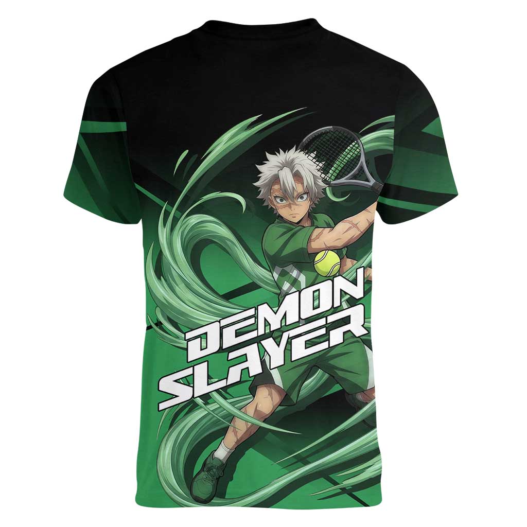 Sanemi Shinazugawa Wind Rally Women V-Neck T-Shirt Sporty Anime Mashup Style