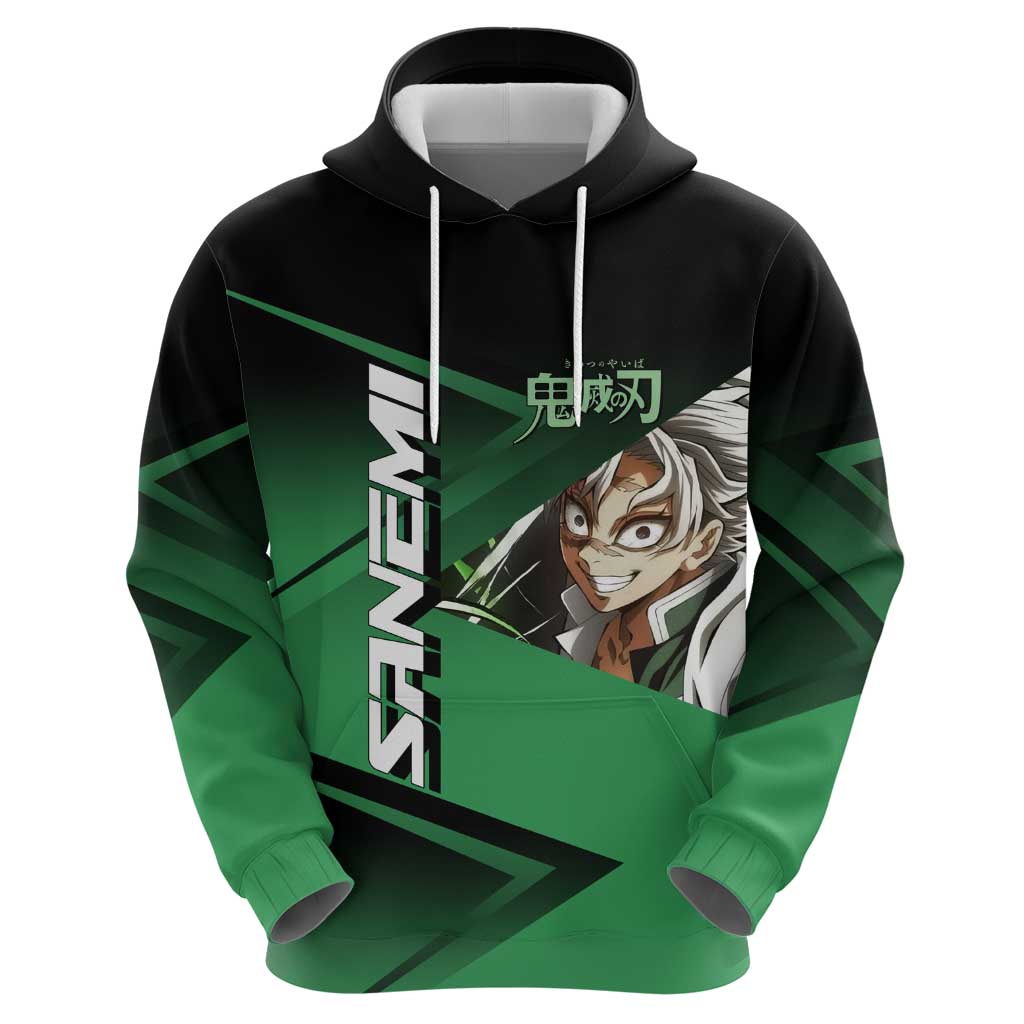 Sanemi Shinazugawa Wind Rally Zip Hoodie Sporty Anime Mashup Style