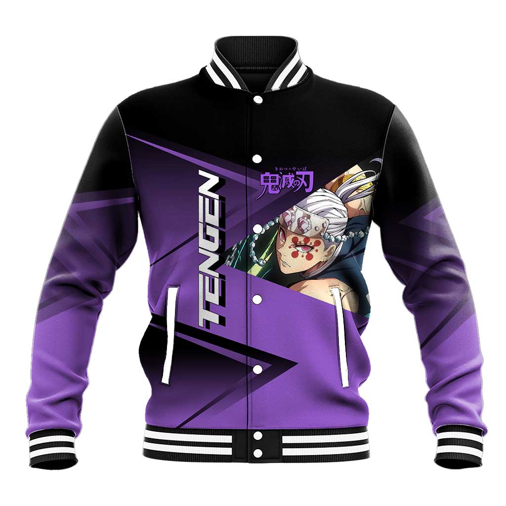 Tengen Uzui Sound Hashira Baseball Jacket Sporty Anime Mashup Style