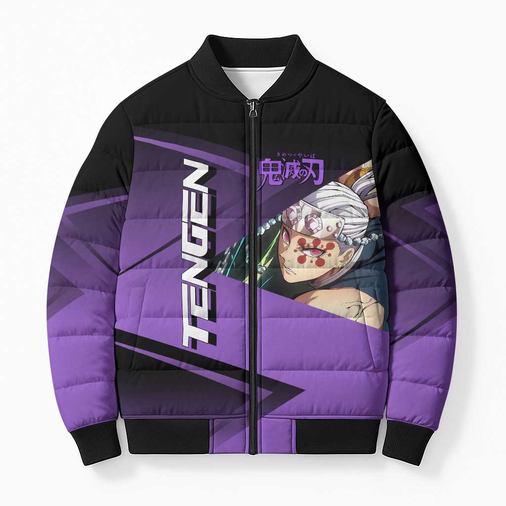 Tengen Uzui Sound Hashira Bomber Puffer Jacket Sporty Anime Mashup Style
