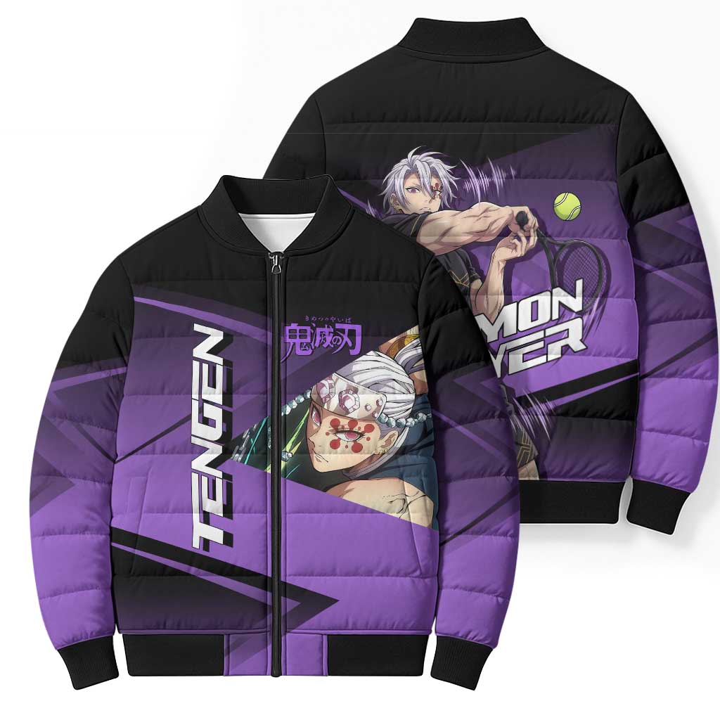 Tengen Uzui Sound Hashira Bomber Puffer Jacket Sporty Anime Mashup Style