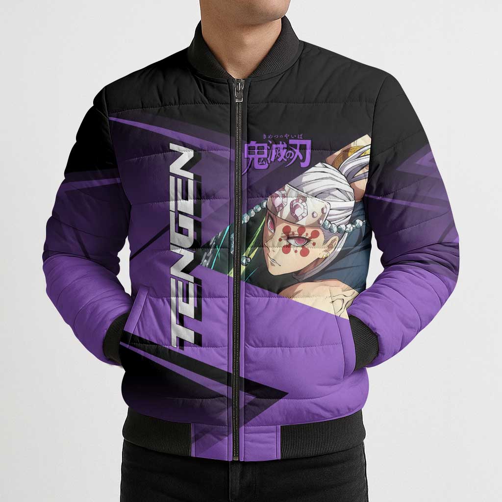 Tengen Uzui Sound Hashira Bomber Puffer Jacket Sporty Anime Mashup Style