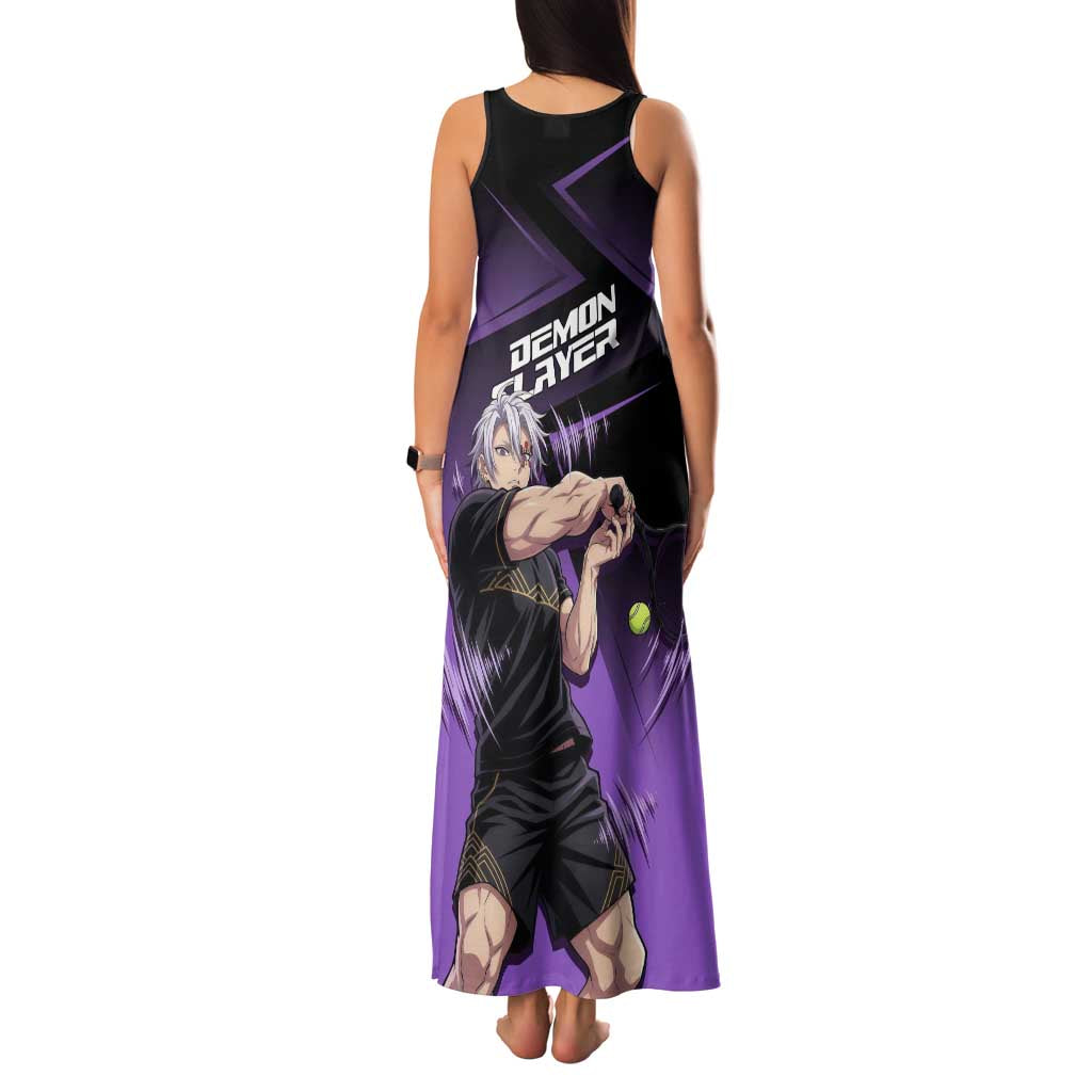 Tengen Uzui Sound Hashira Family Matching Tank Maxi Dress and Hawaiian Shirt Sporty Anime Mashup Style
