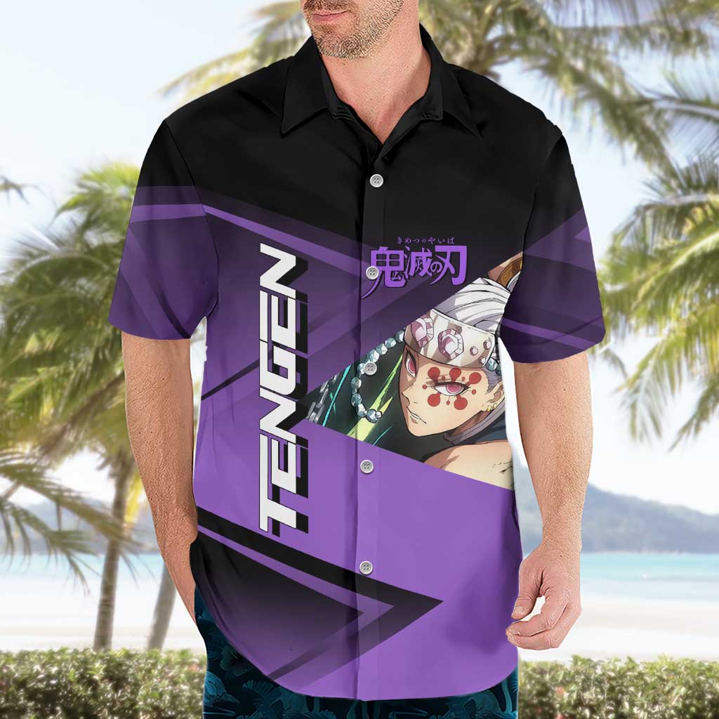 Tengen Uzui Sound Hashira Hawaiian Shirt Sporty Anime Mashup Style