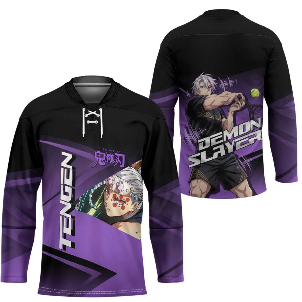 Tengen Uzui Sound Hashira Hockey Jersey Sporty Anime Mashup Style