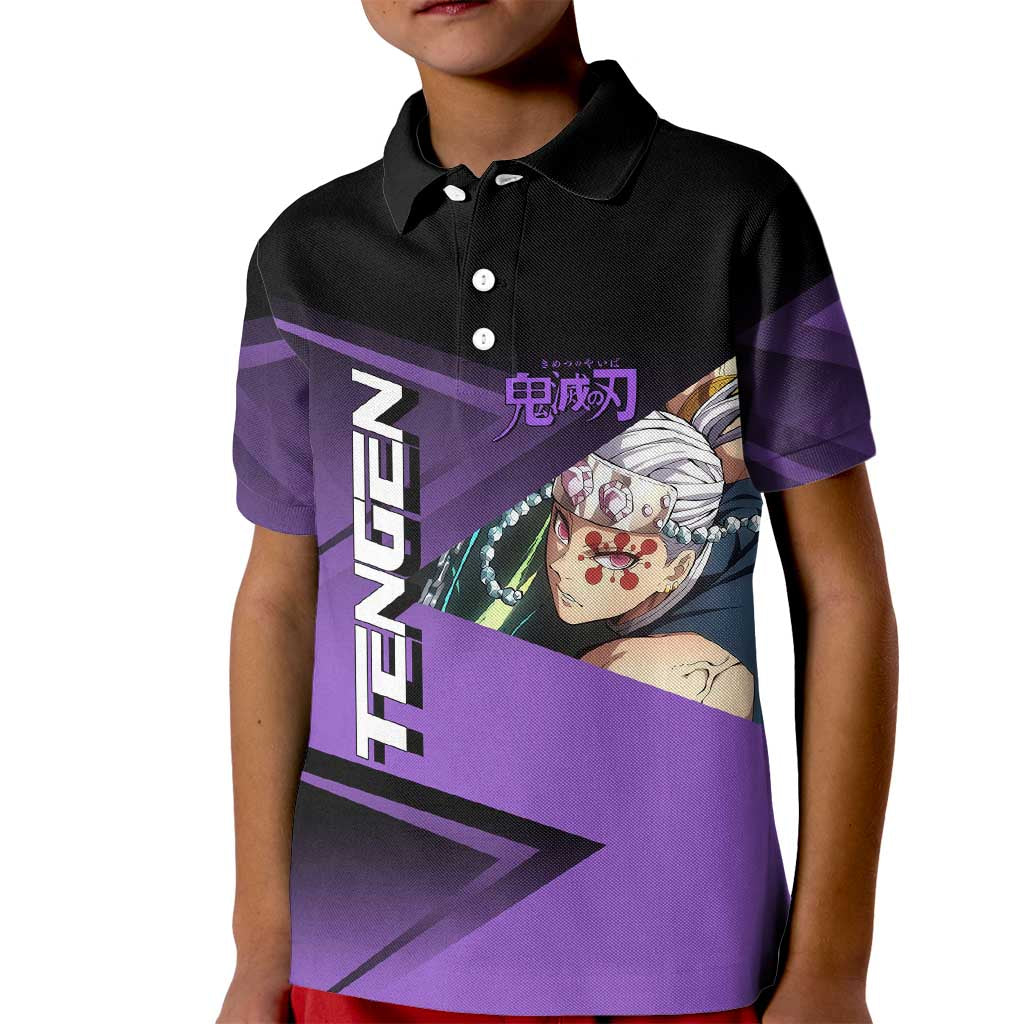 Tengen Uzui Sound Hashira Kid Polo Shirt Sporty Anime Mashup Style