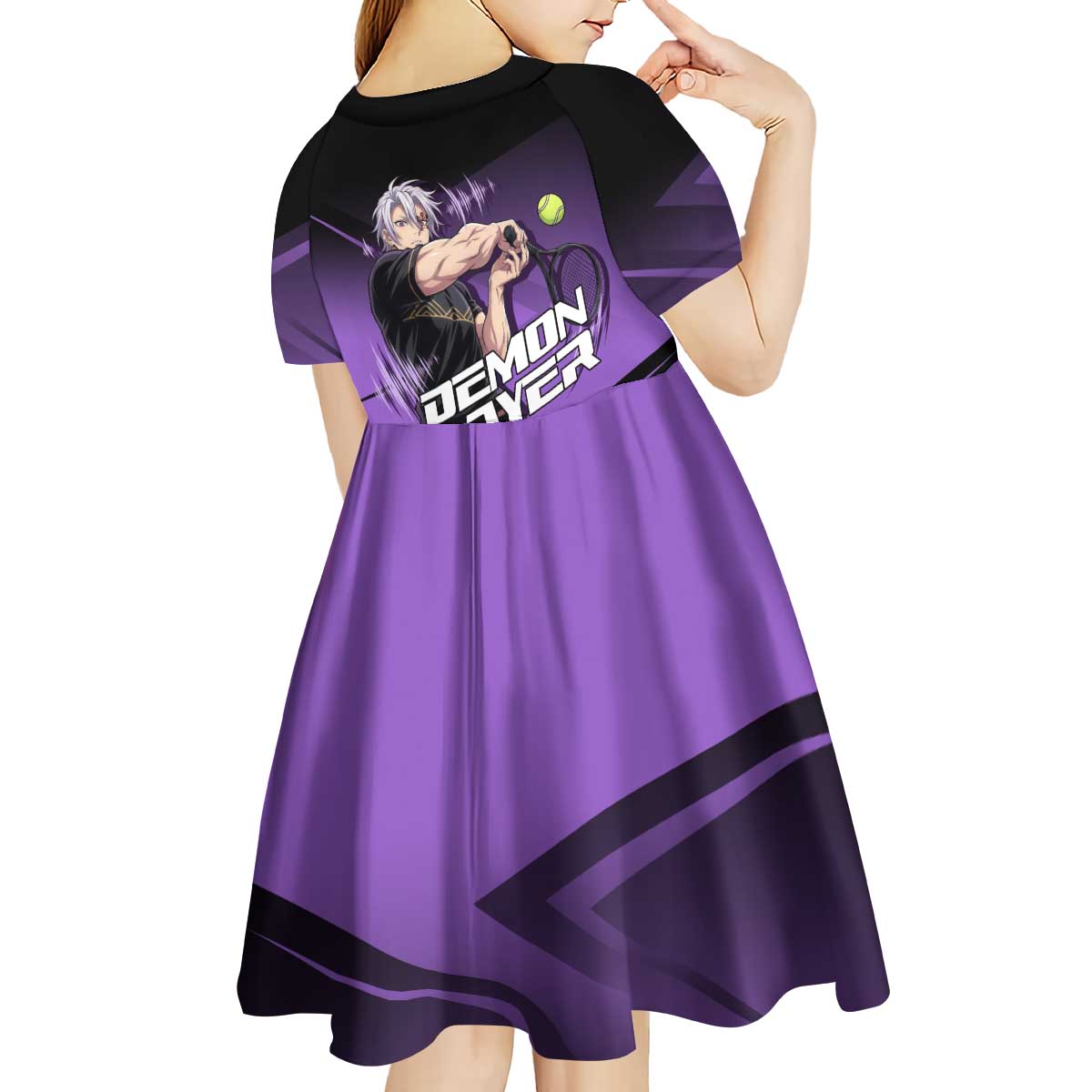 Tengen Uzui Sound Hashira Kid Short Sleeve Dress Sporty Anime Mashup Style