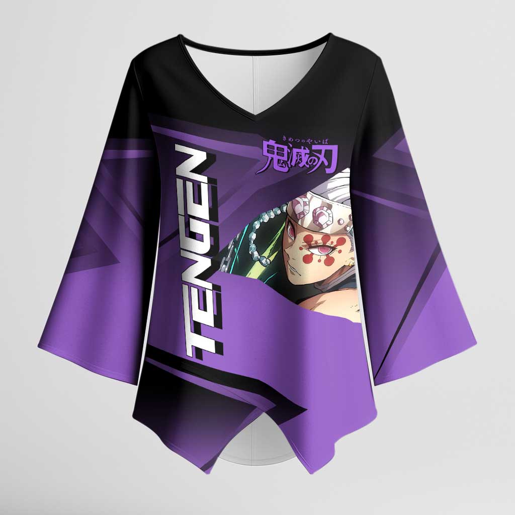 Tengen Uzui Sound Hashira Kimono Sleeve Blouse Sporty Anime Mashup Style