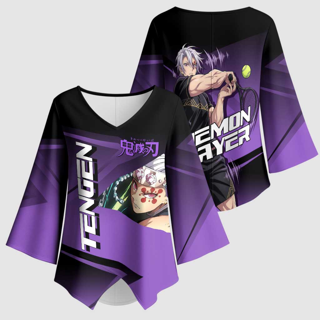 Tengen Uzui Sound Hashira Kimono Sleeve Blouse Sporty Anime Mashup Style