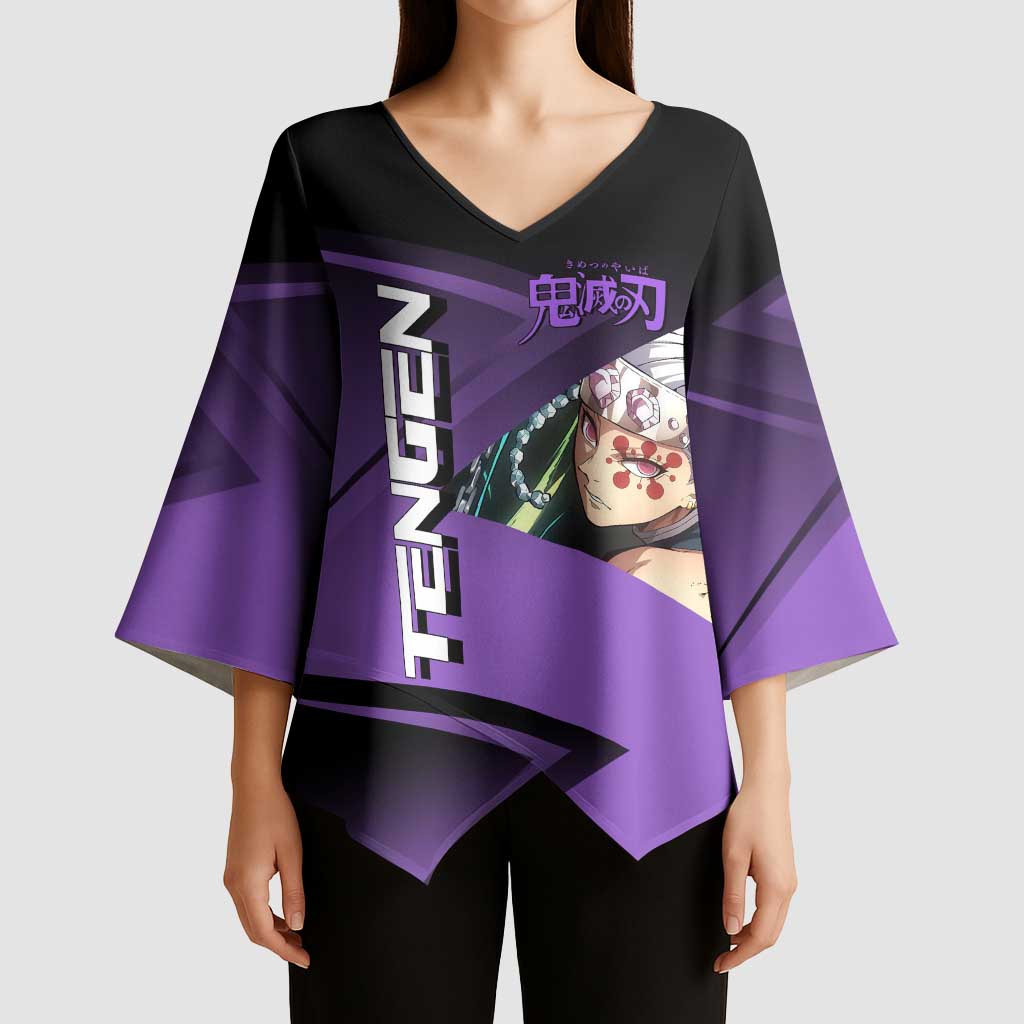 Tengen Uzui Sound Hashira Kimono Sleeve Blouse Sporty Anime Mashup Style