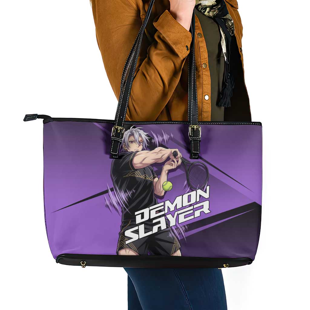 Tengen Uzui Sound Hashira Leather Tote Bag Sporty Anime Mashup Style