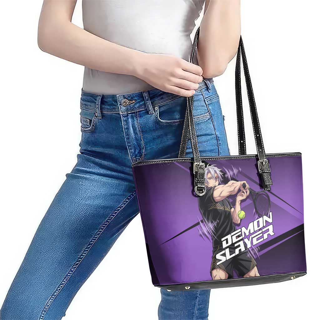Tengen Uzui Sound Hashira Leather Tote Bag Sporty Anime Mashup Style