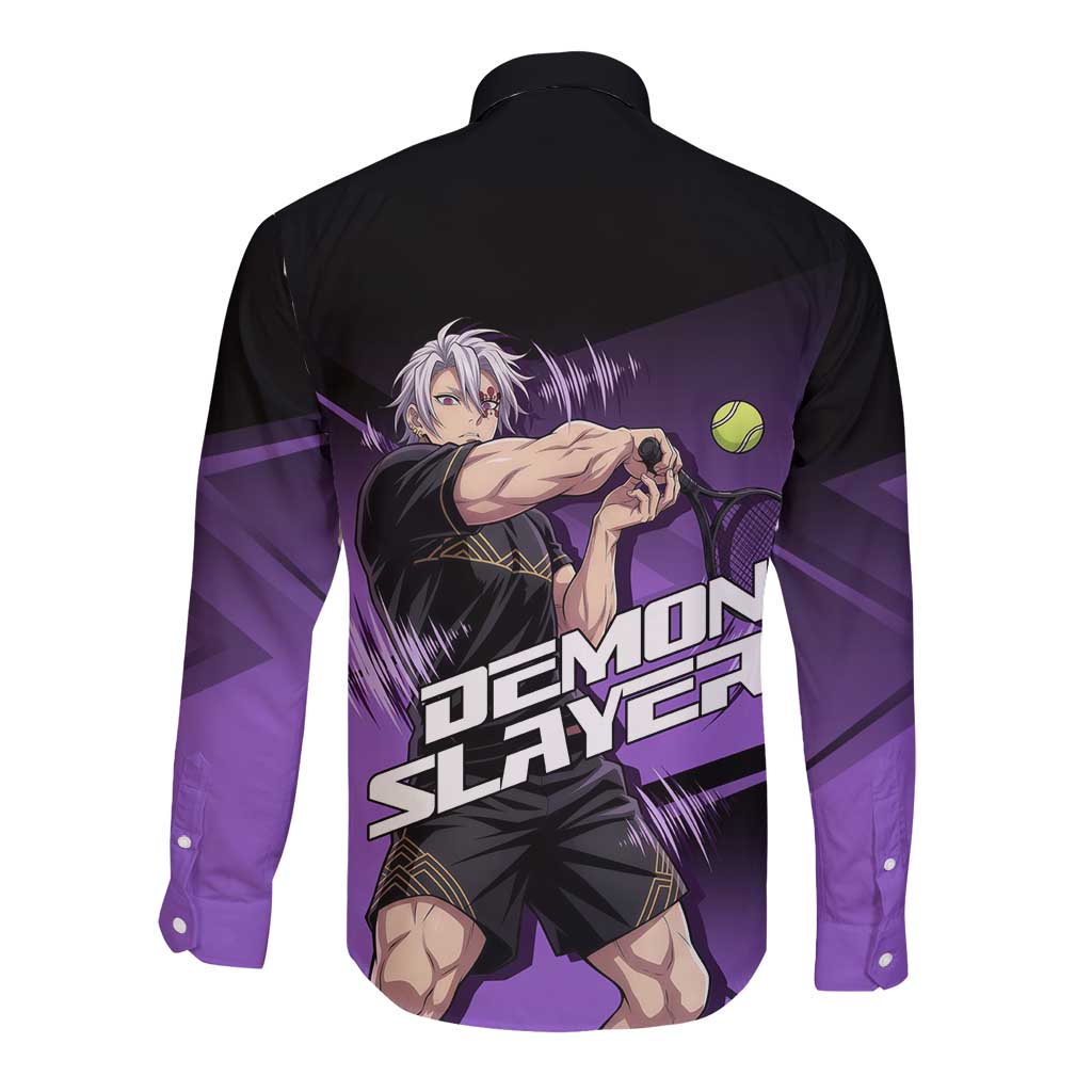 Tengen Uzui Sound Hashira Long Sleeve Button Shirt Sporty Anime Mashup Style