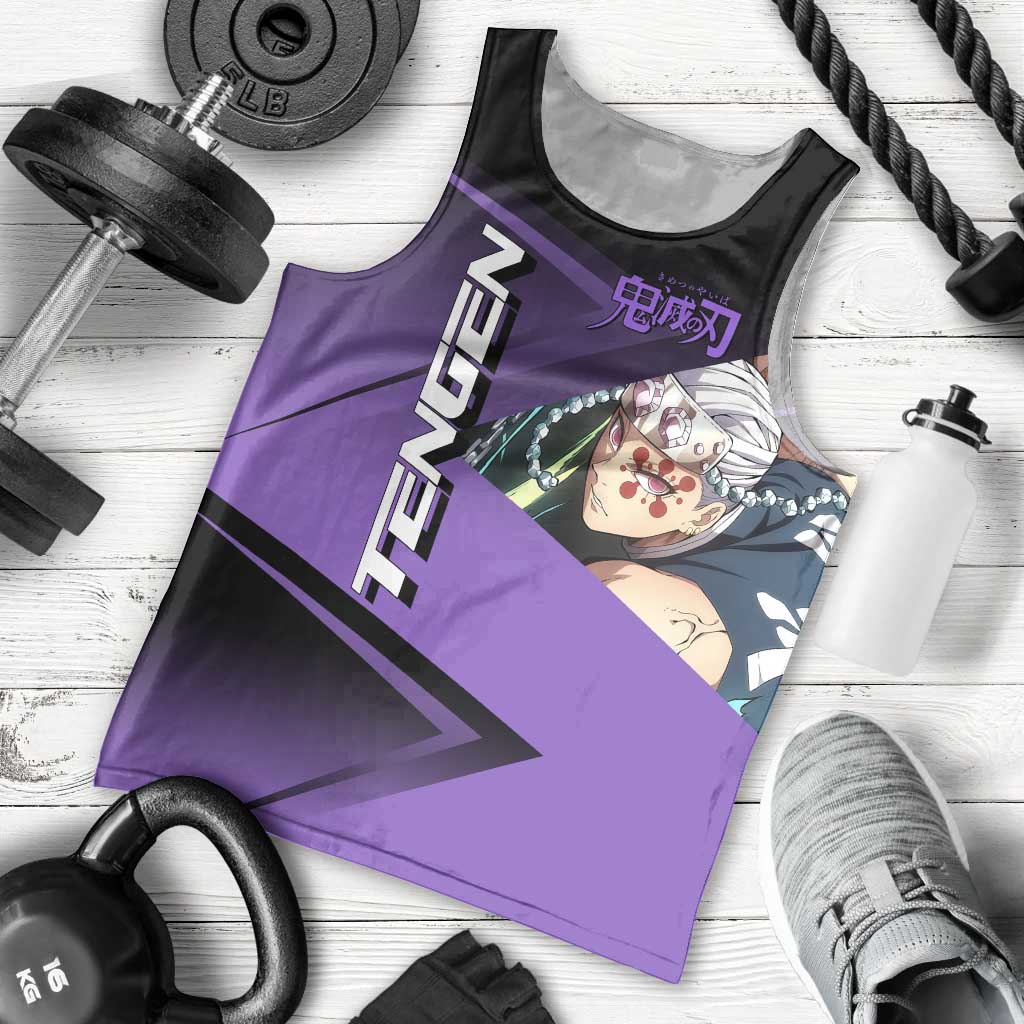 Tengen Uzui Sound Hashira Men Tank Top Sporty Anime Mashup Style