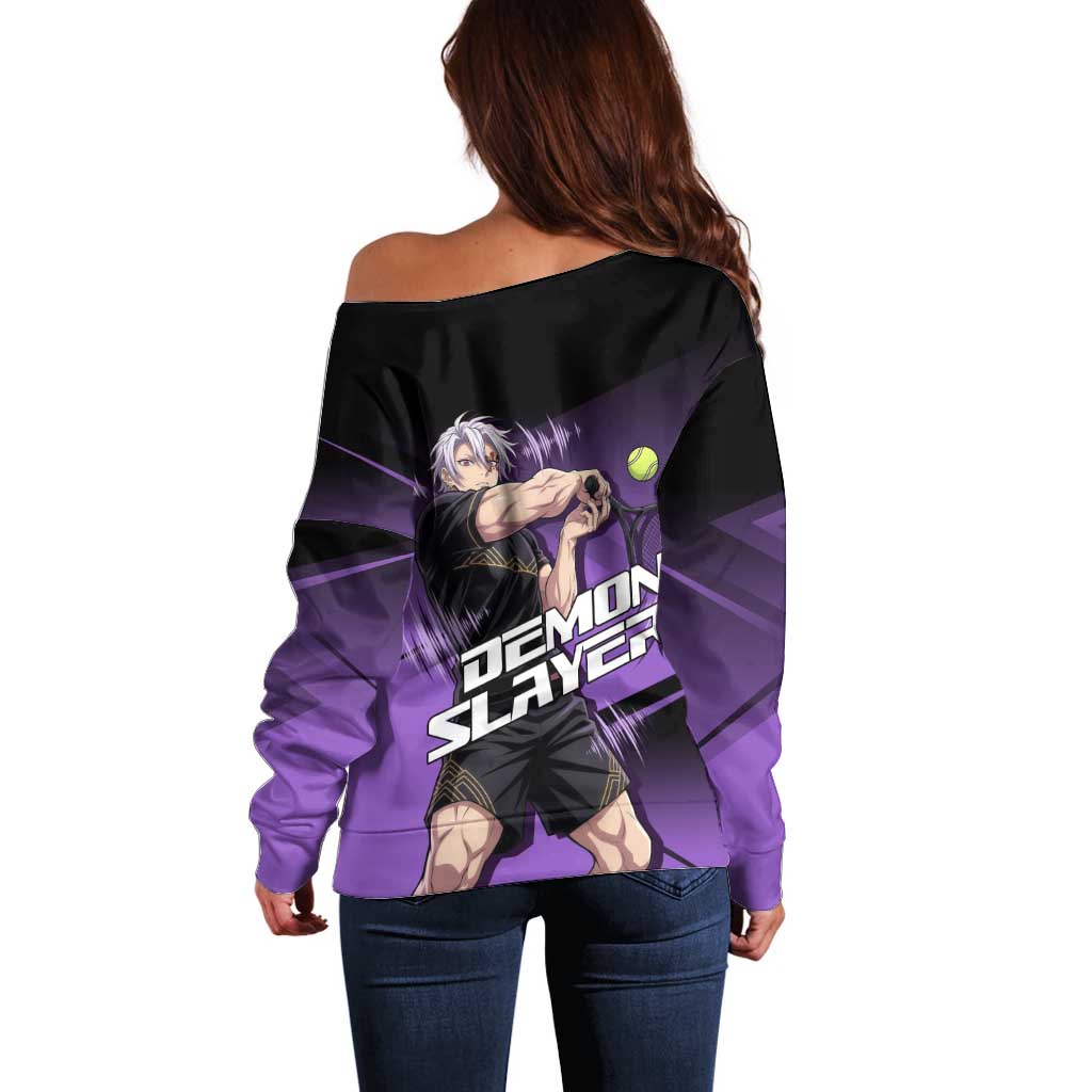 Tengen Uzui Sound Hashira Off Shoulder Sweater Sporty Anime Mashup Style