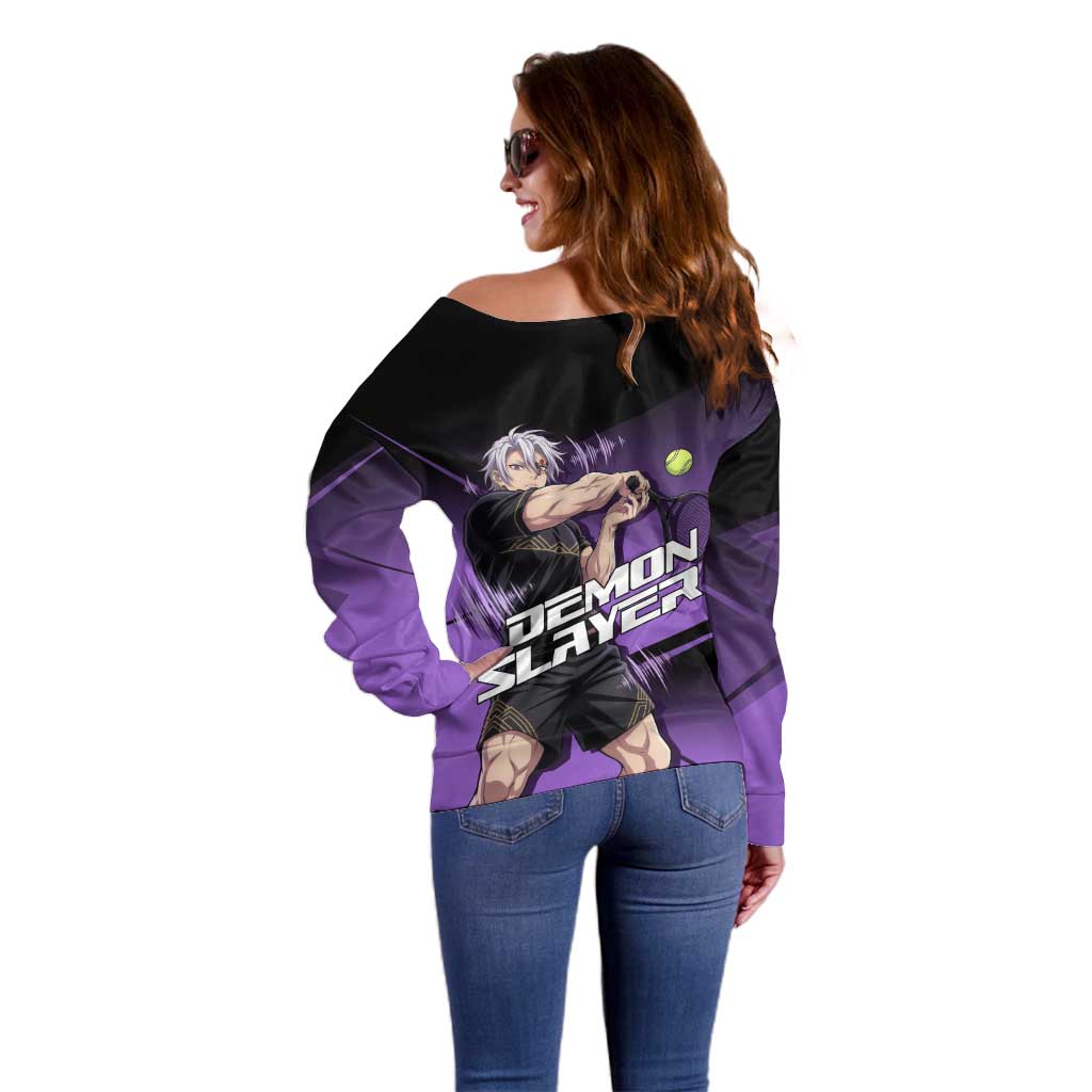 Tengen Uzui Sound Hashira Off Shoulder Sweater Sporty Anime Mashup Style