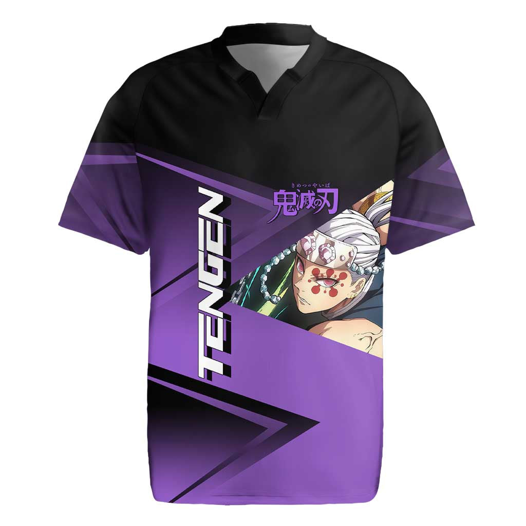 Tengen Uzui Sound Hashira Rugby Jersey Sporty Anime Mashup Style