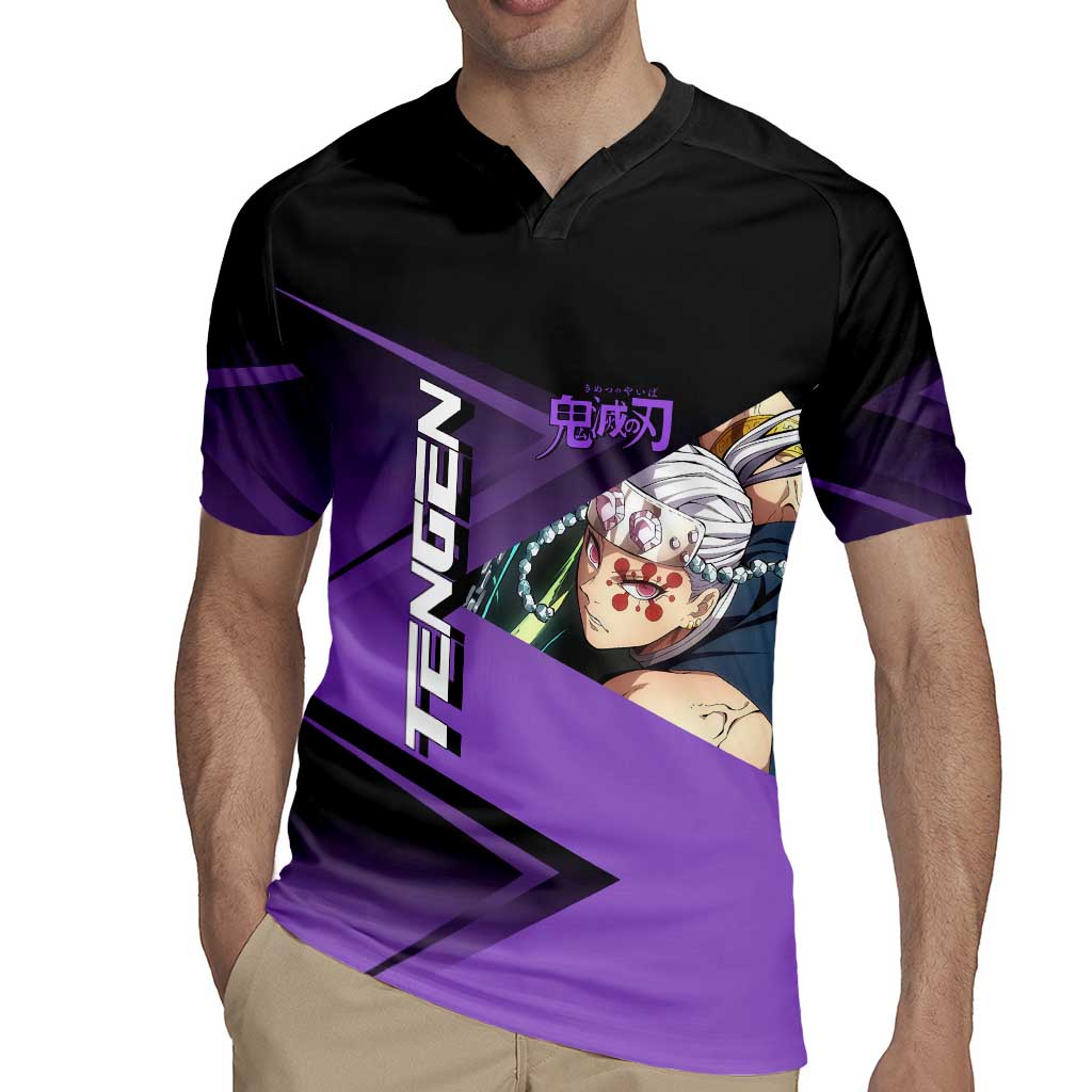 Tengen Uzui Sound Hashira Rugby Jersey Sporty Anime Mashup Style