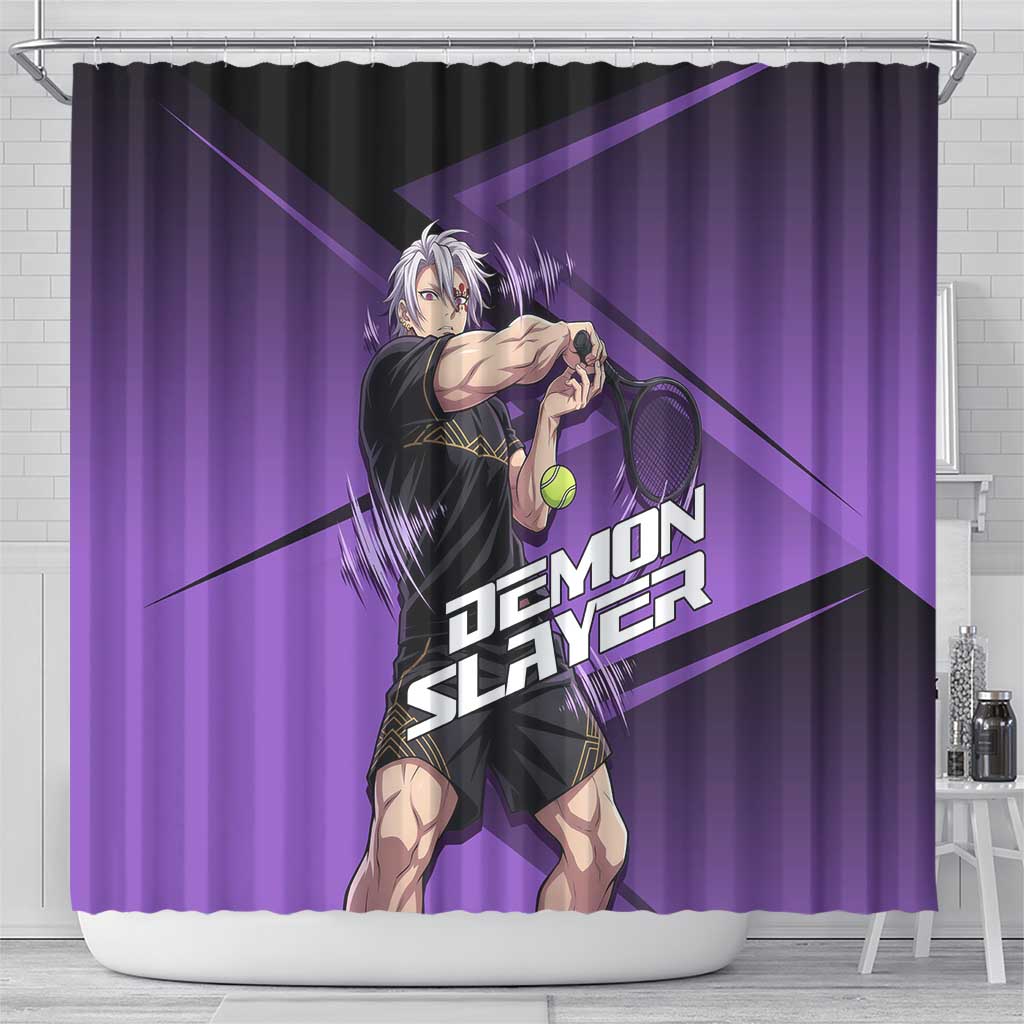 Tengen Uzui Sound Hashira Shower Curtain Sporty Anime Mashup Style