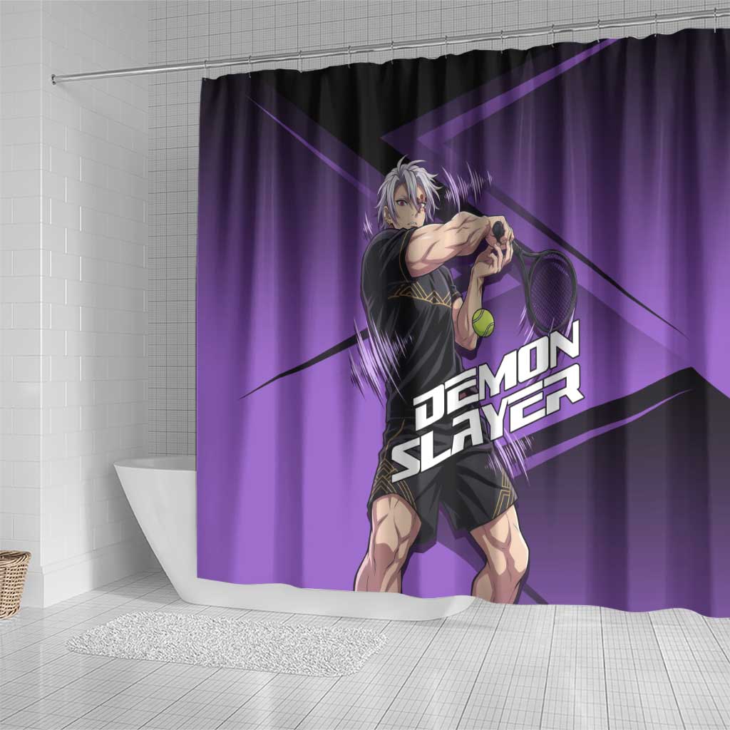 Tengen Uzui Sound Hashira Shower Curtain Sporty Anime Mashup Style