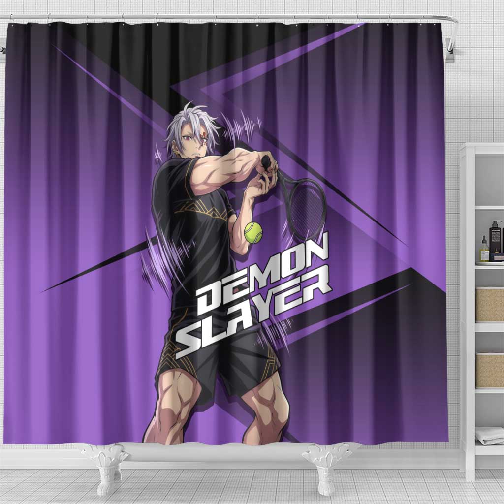 Tengen Uzui Sound Hashira Shower Curtain Sporty Anime Mashup Style