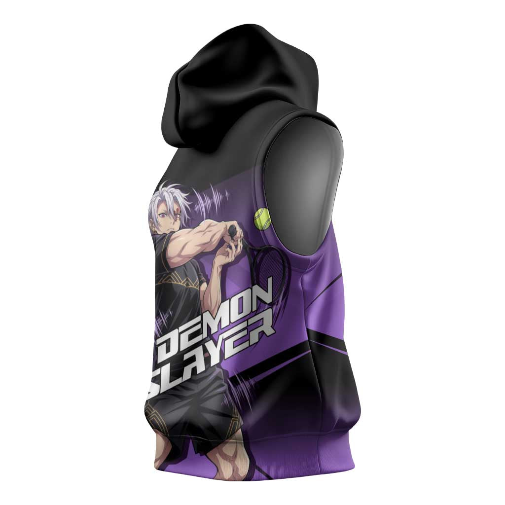 Tengen Uzui Sound Hashira Sleeveless Hoodie Sporty Anime Mashup Style