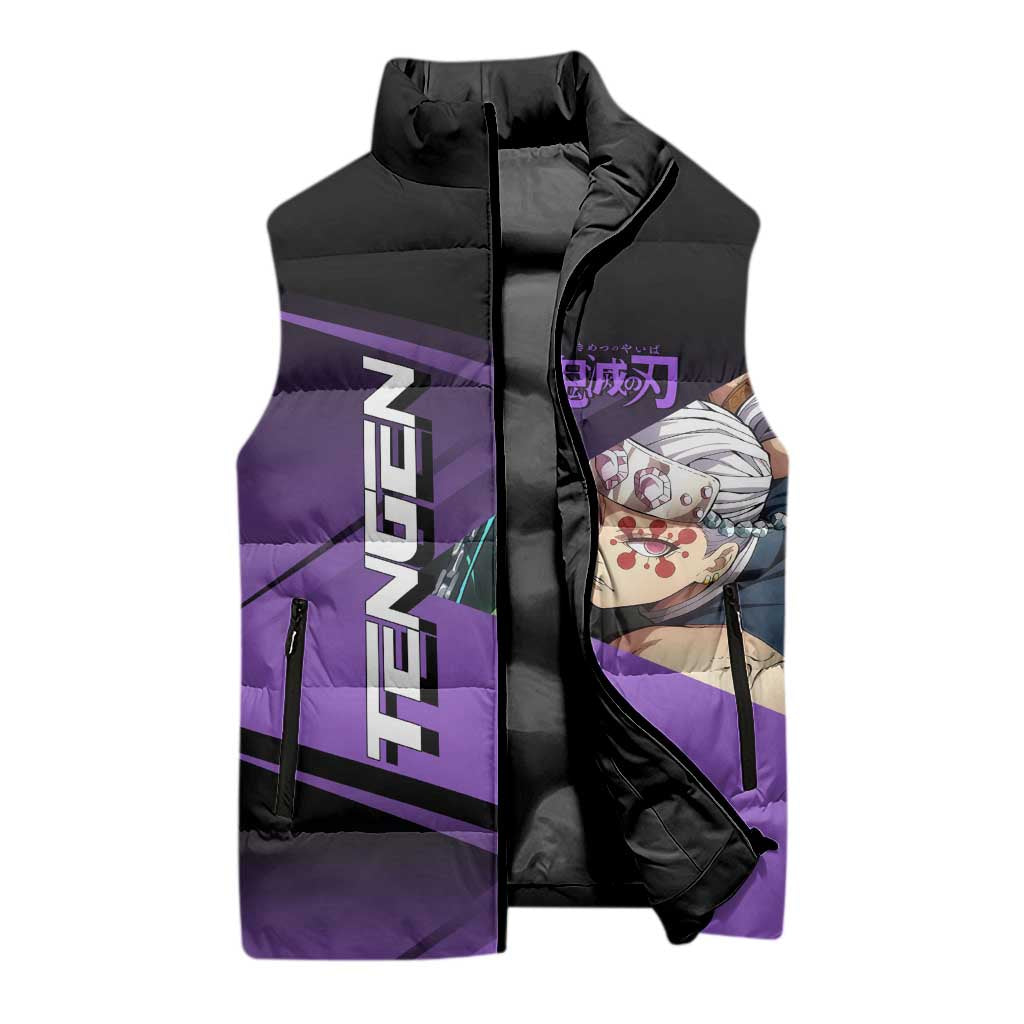 Tengen Uzui Sound Hashira Sleeveless Puffer Jacket Sporty Anime Mashup Style