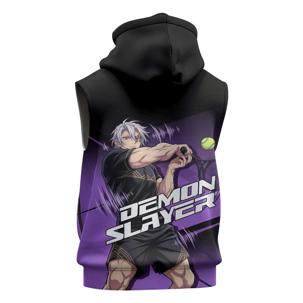 Tengen Uzui Sound Hashira Sleeveless Zip Hoodie Sporty Anime Mashup Style