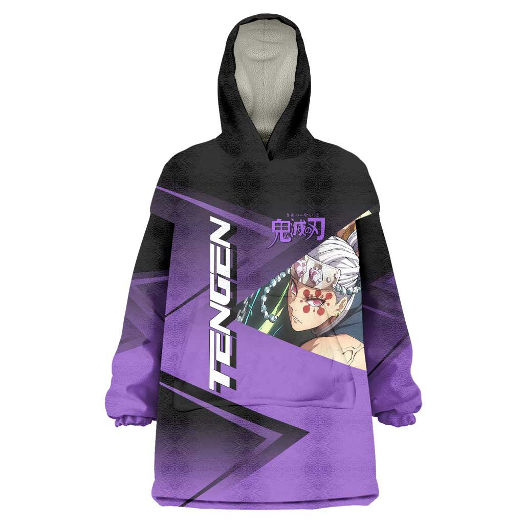 Tengen Uzui Sound Hashira Wearable Blanket Hoodie Sporty Anime Mashup Style