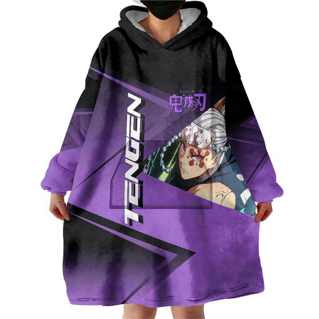 Tengen Uzui Sound Hashira Wearable Blanket Hoodie Sporty Anime Mashup Style