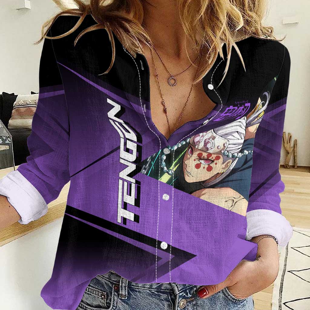 Tengen Uzui Sound Hashira Women Casual Shirt Sporty Anime Mashup Style