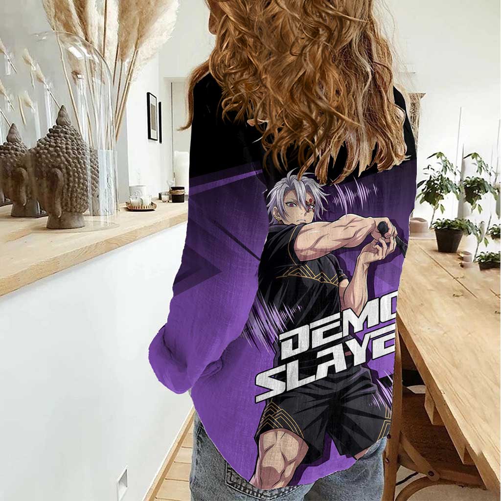 Tengen Uzui Sound Hashira Women Casual Shirt Sporty Anime Mashup Style