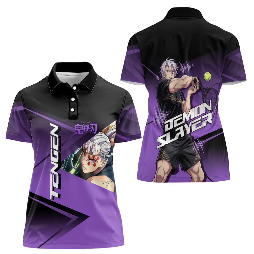 Tengen Uzui Sound Hashira Women Polo Shirt Sporty Anime Mashup Style