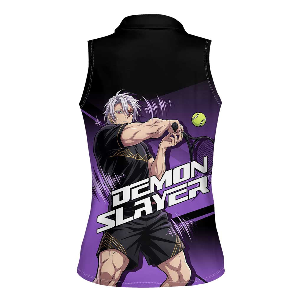 Tengen Uzui Sound Hashira Women Sleeveless Polo Shirt Sporty Anime Mashup Style