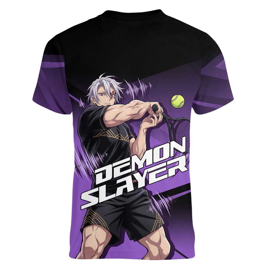 Tengen Uzui Sound Hashira Women V-Neck T-Shirt Sporty Anime Mashup Style