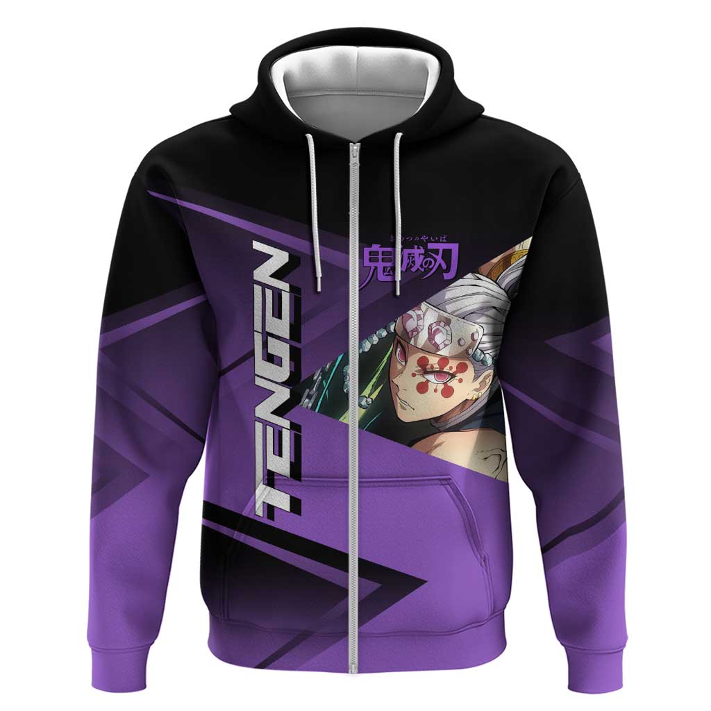 Tengen Uzui Sound Hashira Zip Hoodie Sporty Anime Mashup Style