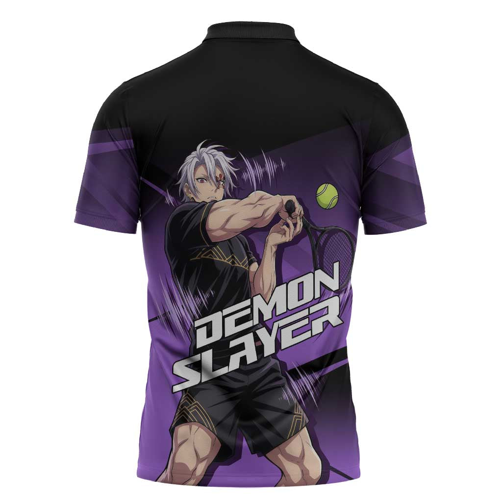 Tengen Uzui Sound Hashira Zipper Polo Shirt Sporty Anime Mashup Style