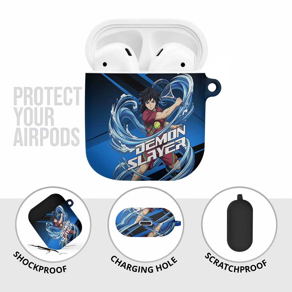 Giyuu Tomioka Water Serve AirPods Case Sporty Anime Mashup Style