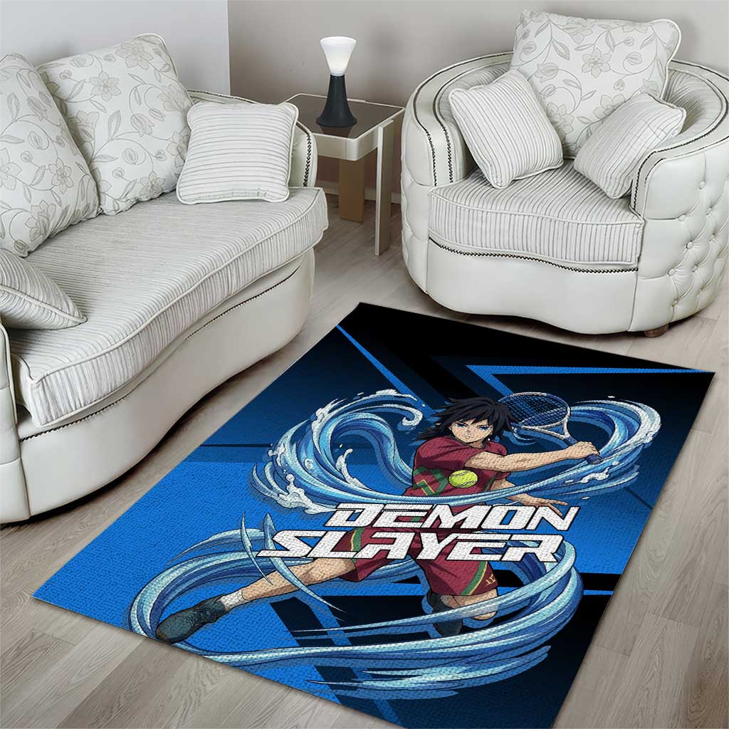 Giyuu Tomioka Water Serve Area Rug Sporty Anime Mashup Style