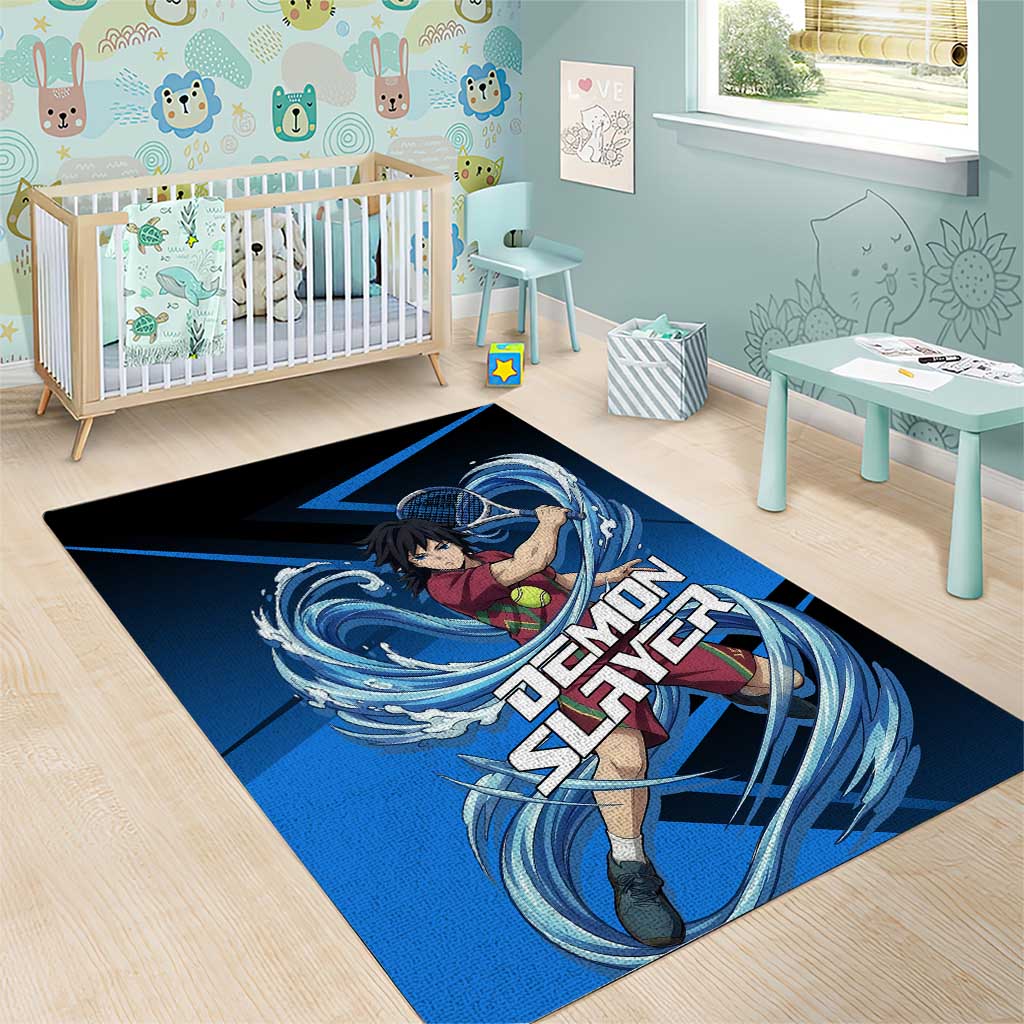 Giyuu Tomioka Water Serve Area Rug Sporty Anime Mashup Style