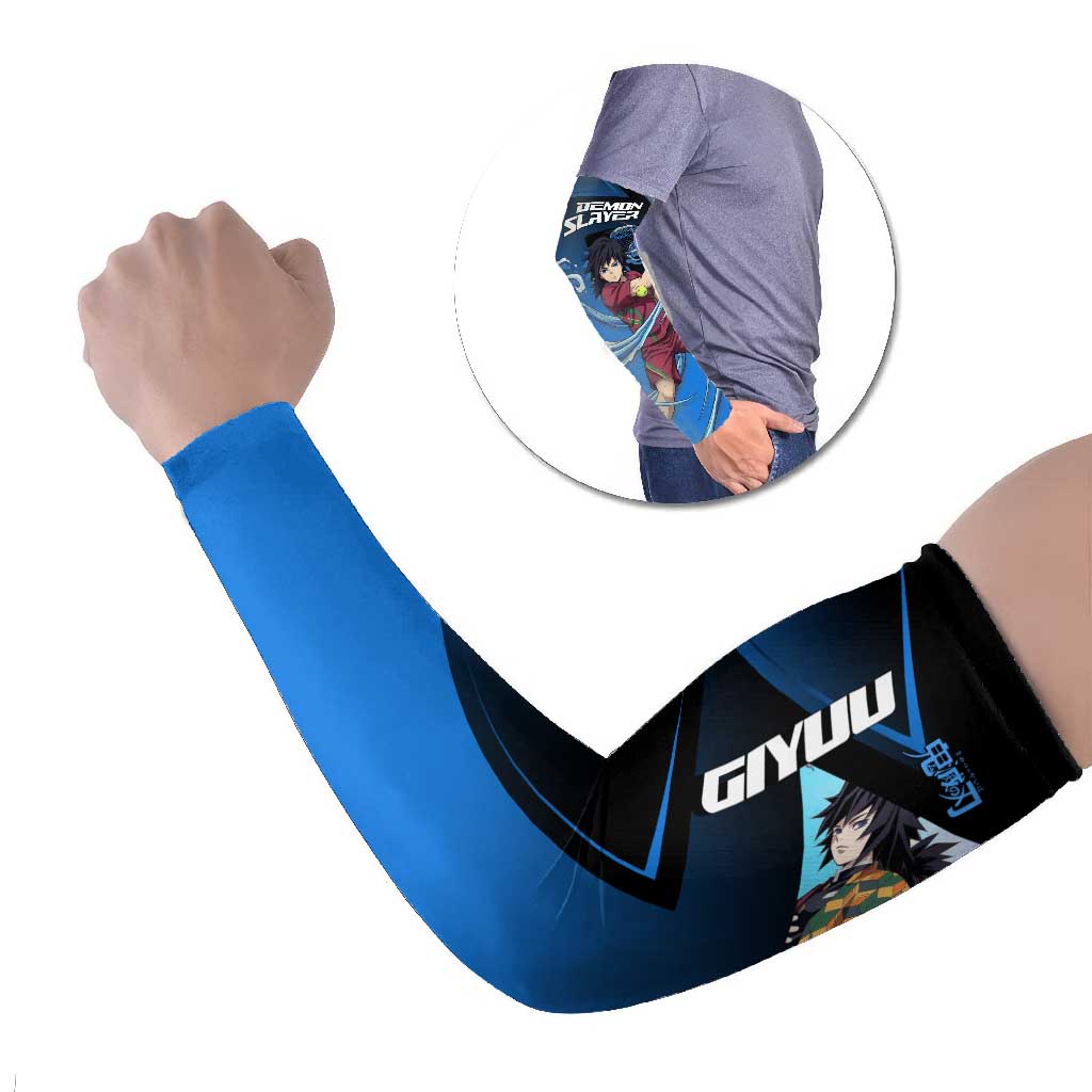Giyuu Tomioka Water Serve Arm Sleeves Sporty Anime Mashup Style