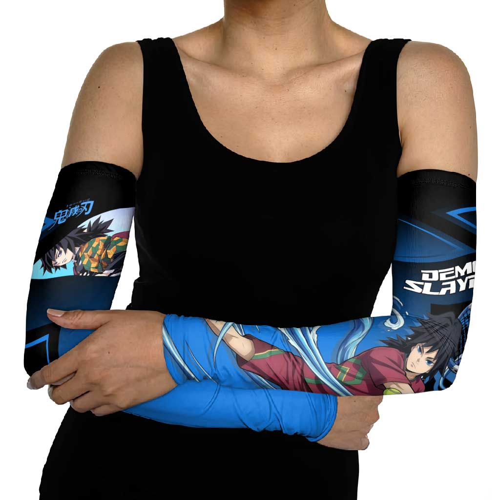 Giyuu Tomioka Water Serve Arm Sleeves Sporty Anime Mashup Style