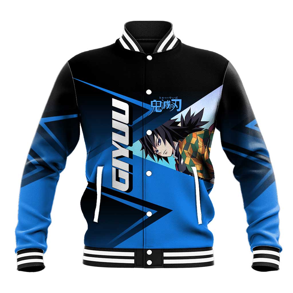 Giyuu Tomioka Water Serve Baseball Jacket Sporty Anime Mashup Style
