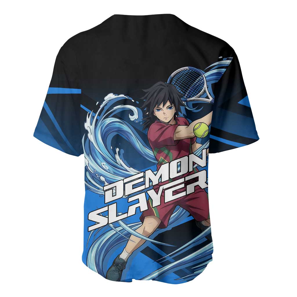 Giyuu Tomioka Water Serve Baseball Jersey Sporty Anime Mashup Style