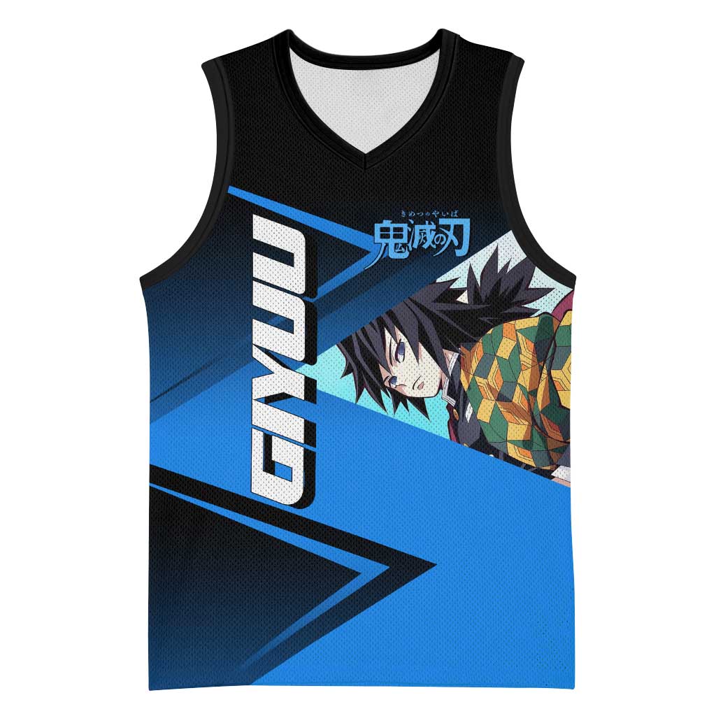 Giyuu Tomioka Water Serve Basketball Jersey Sporty Anime Mashup Style